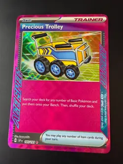 Pokemon TCG Precious Trolley 185/191 Sv08: Surging Sparks ACE SPEC Rare - Image 3