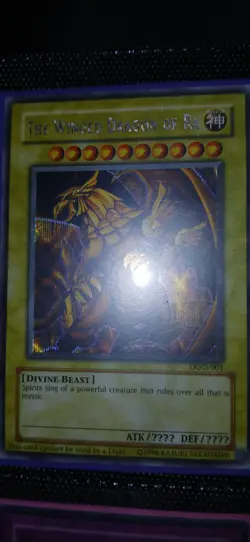 Yugioh Promo Secret Rare Dod-001 The Winged Dragon Of Ra - Image 1