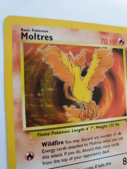 Moltres Fossil Set Holo Pokemon Card Base WOTC - Image 2
