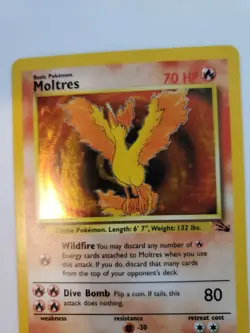 Moltres Fossil Set Holo Pokemon Card Base WOTC - Image 4