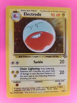 Electrode Jungle Holo Pokemon Card Base WOTC NM - Image 1