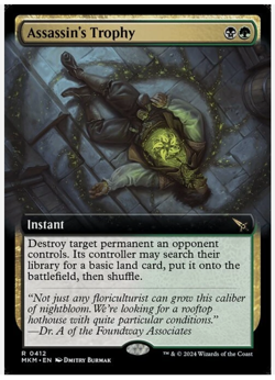 1x FOIL EXTENDED ART Assassin's Trophy - NM ENG - Image 1
