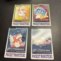 Pokemon Pocket Monsters Carddass Card Lot of 4 (Japanese, NM) US Seller - Image 1