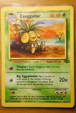 Exeggutor Pokemon Card 35/64 Fossil Set Vintage WOTC 1999 - Image 1