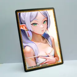 FRIEREN Waifu Anime Card LIMITED 1/1 Custom TCG Holo Goddess Story ACG T11985 - Image 2