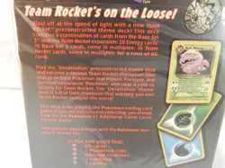 VTG 2000 Pokemon Trading Cards Team Rocket Devastation Theme Deck Sealed X66JJ - Image 3