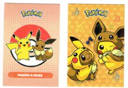 Cracked ice Holo- Pokemon -Electric Card Database- PIKACHU & EEVEE - Image 1