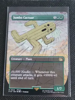 Jumbo Cactuar - #343 - Rare - Borderless - MTG: Final Fantasy - FIN - Image 1