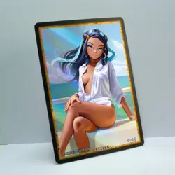 NESSA Waifu Anime Card LIMITED 1/1 Custom TCG Holo Goddess Story ACG T12088 - Image 2