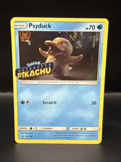 Pokemon TCG Psyduck STAMPED SM199 Holo Detective Pikachu Black Star Promo Card - Image 1