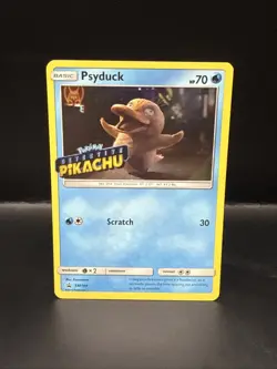 Pokemon TCG Psyduck STAMPED SM199 Holo Detective Pikachu Black Star Promo Card - Image 3
