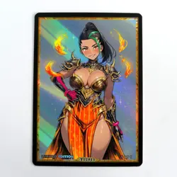 NEMONA Waifu Anime Card LIMITED 1/1 Custom TCG Holo Goddess Story ACG T12011 - Image 1
