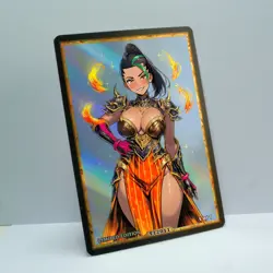 NEMONA Waifu Anime Card LIMITED 1/1 Custom TCG Holo Goddess Story ACG T12011 - Image 2