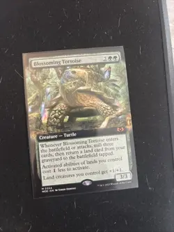 Mtg Blossoming Tortoise Ext Art - Wilds Of Eldraine + Bonus Foils - Image 1