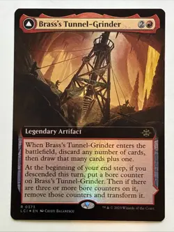 MTG Lost Caverns of Ixalan Brass's Tunnel-Grinder Extended Art Foil 0373 NM Rare - Image 1