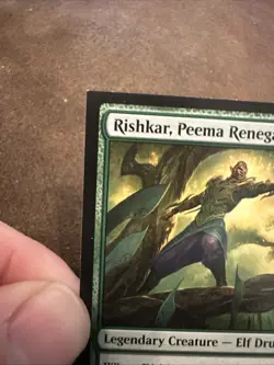 Mtg Magic Aether Revolt Rishkar Peema Renegade Square Corner Misprint Error Card - Image 2