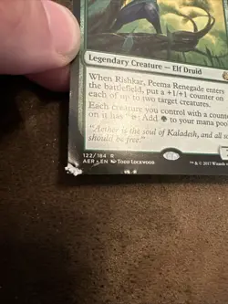 Mtg Magic Aether Revolt Rishkar Peema Renegade Square Corner Misprint Error Card - Image 3