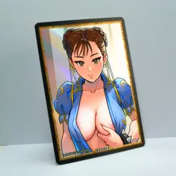 CHUN LI Waifu Anime Card LIMITED 1/1 Custom TCG Holo Goddess Story ACG T12052 - Image 2