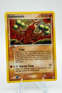 Sudowoodo 15/115 Unseen Forces Holo Light Played Pokemon TCG Card 2005 LP ++ - Image 1