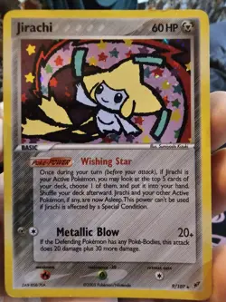 Pokemon TCG 2005 EX Deoxys Jirachi Holo Rare Card 9/107 LP Condition - Image 1