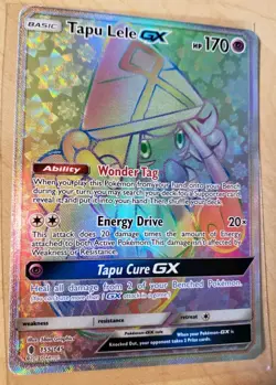 Pokemon Card - Tapu Lele GX Guardians Rising 155/145 Secret Rare LP See Pictures - Image 2
