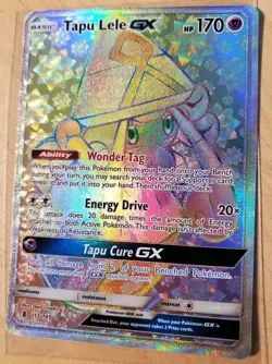 Pokemon Card - Tapu Lele GX Guardians Rising 155/145 Secret Rare LP See Pictures - Image 3