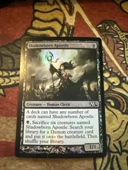 Mtg Magic M14 Shadowborn Apostle Foil Misprint Error Card - Image 1