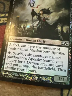 Mtg Magic M14 Shadowborn Apostle Foil Misprint Error Card - Image 2