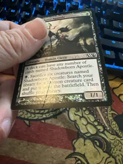 Mtg Magic M14 Shadowborn Apostle Foil Misprint Error Card - Image 3