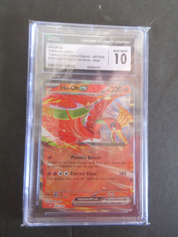 2023 POKEMON #007/034 HO-OH ex CHARIZARD & HO-OH ex DECK-HOLO CGC 10 CARD - Image 1