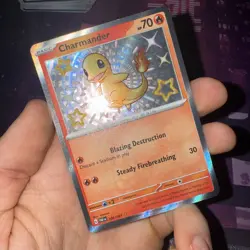 Pokemon TCG Charmander 109/091 Shiny Rare Holo Card Paldean Fates - Image 1