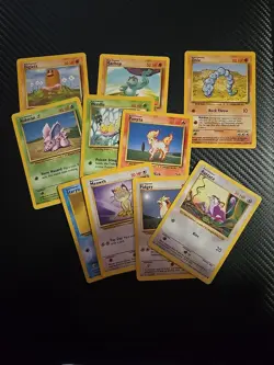 Pokemon Base Set Lot Of 10 Cards - Image 1