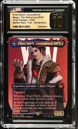 EMET-SELCH, UNSUNDERED Final Fantasy Borderless Foil Mythic CGC Pristine 10 MTG - Image 1