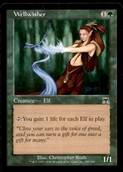 MTG Wellwisher LP Light Play Onslaught [4329] - Image 1