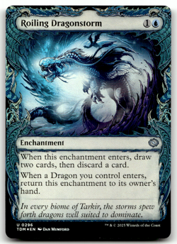 Roiling Dragonstorm (Showcase) U Tarkir: Dragonstorm 296 NM - Image 1