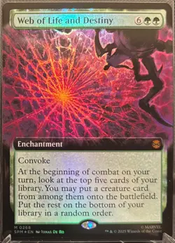 MTG Marvel’s Spider-Man Web of Life and Destiny Extended Art Foil (Mythic) - Image 1