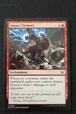 MTG - Impact Tremors - NM Commander: March of the Machine Common #285 Non Foil - Image 1