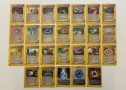 Pokemon Skyridge Lot COMPLETE SET of Non-Holo Trainer and Energy Cards (119-144) - Image 1