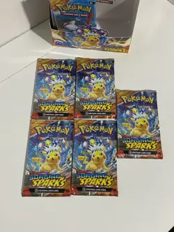 Sealed Pokemon Packs Lot Of 18 Surging Sparks 18 Single Booster Pack New/Factory - Image 3