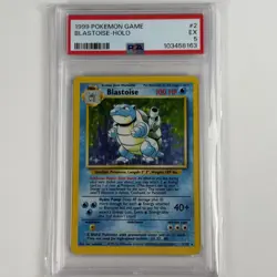 1999 POKEMON GAME #2 BLASTOISE-HOLO PSA 5 - Image 1