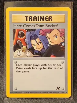 2000 Pokemon Here Comes Team Rocket! 15/82 Holo Rare Team Rocket Set LP - Image 1