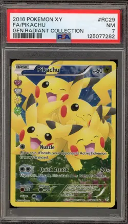Pokemon Pikachu XY Generations Radiant Coll. Full Art Promo #RC29 PSA 7 - Image 1