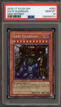 Yu-Gi-Oh! Gate Guardian Metal Raiders '10-'17 Reprint Secret Rare MRD-000 PSA 10 - Image 1