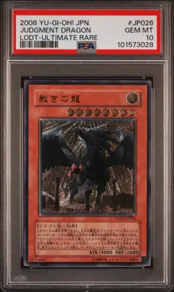 PSA 10 Judgment Dragon LODT-JP026 Ultimate Rare Japanese *3028 YUGIOH - Image 1