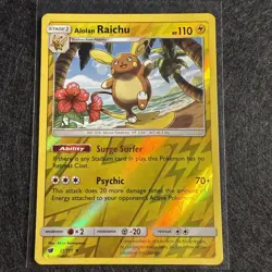 Alolan Raichu 31/111 Reverse Holo Crimson Invasion Pokemon Card hibiscus - Image 1