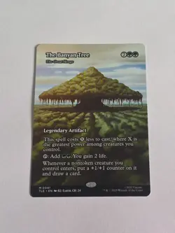 The Banyan Tree - The Great Henge Borderless MTG Avatar 41 M NM Card in Hand - Image 1