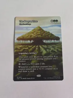 The Banyan Tree - The Great Henge Borderless MTG Avatar 41 M NM Card in Hand - Image 2