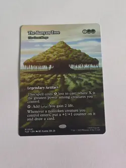 The Banyan Tree - The Great Henge Borderless MTG Avatar 41 M NM Card in Hand - Image 4