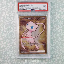 Pokemon Card Mew Ex 205/165 Secret Rare Scarlet Violet Pokemon 151 PSA 9 Metal - Image 1