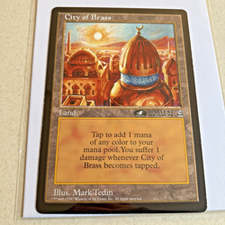 MTG Magic The Gathering - City of Brass - Oversized Land 6x9 Promo Harvest Card - Image 1